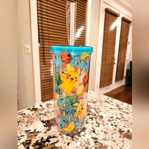 Pokemon Collage 20oz. Plastic Tumbler w/Straw